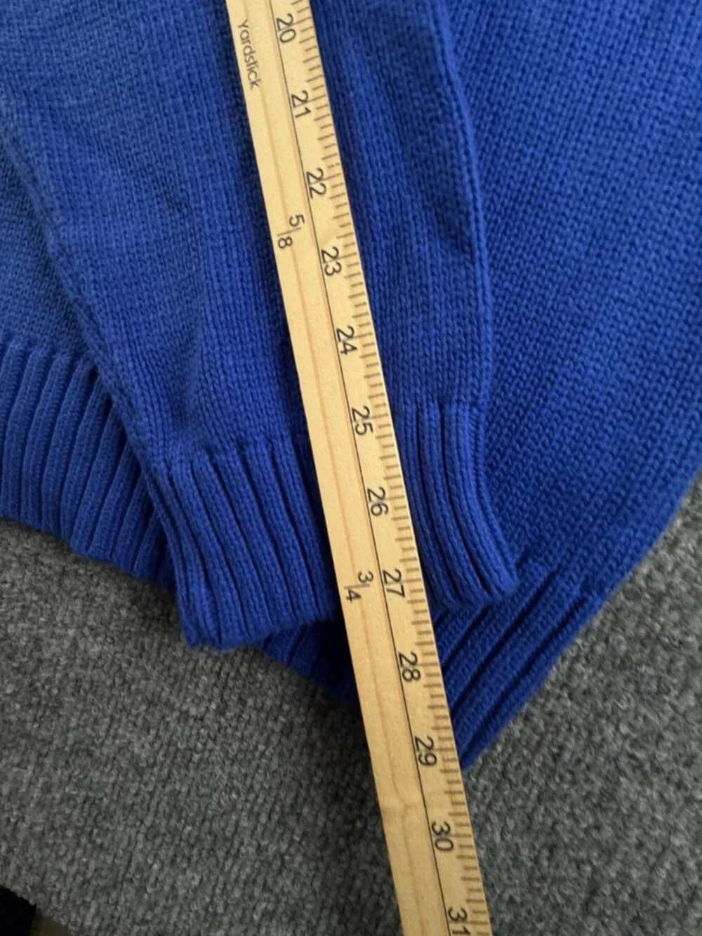 Polo Ralph Lauren Bear Cotton Sweater Blue 2XL QR Knit Pullover Preppy Drip